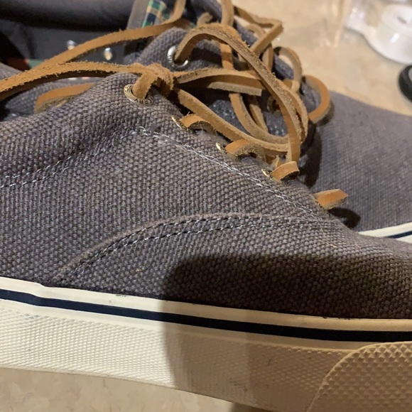 Sperry topsider grey canvas runners size 9 - Picture 4 of 10